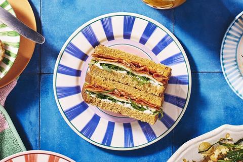Sainsbury's chorizo and nduja summer sandwich