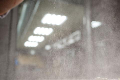 Flour dust in a factory